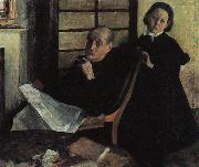 Edgar Degas Henri de Gas and his Niece Lucy painting